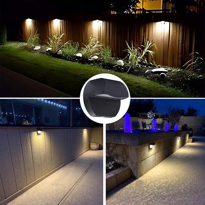 Arrownine Landscape Lighting Cast Aluminum 2.5W Deck Lights Low Voltage Railings Lights Outdoor Patio Step LightPost Stair Fence Lighting Warm White Water Resistant IP65Black Finish 3-Pack