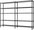 Home Storage Rack With Five Layers Of Double Row Shelves Adjustable Metal Shelf Units Black Powder Coating Flexible Interlayer Spacing Suitable For Retail And Exhibition Use (70 × 16 × 71) Inches