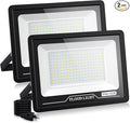 2 Pack LED Flood Light Outdoor 150W 15000LM Work Light IP66 Waterproof Floodlights 6000K Daylight White Security Light Plug in for Yard Garage Garden