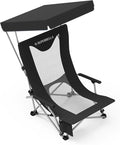 Portable Beach Chair for Adults with Cup Holder Hard Arm Folding Lawn Chairs for Outdoor Activities Camp Sports Beach Travel &amp Picnic Supports up to 400 lbs