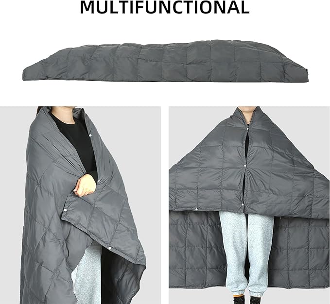 ROCK CLOUD Packable Camping Blanket Ultralight Outdoor Blankets Stadium for Hiking Camp Travel Outside Sports Grey