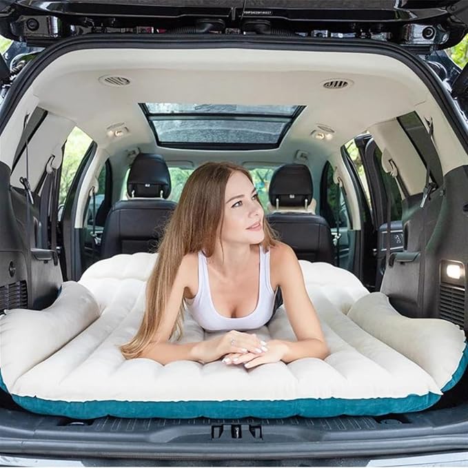 Inflatable Mattress Mattress for Camper Soft Mattress for SUV Back Seat Flocked PVC Material Travel Rest Bed