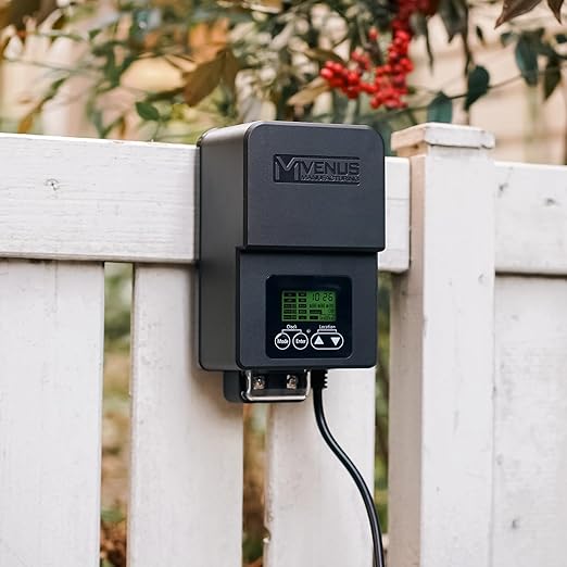 VENUS MANUFACTURING Outdoor Low Voltage Transformer 200W Landscape Lighting Transformer with Timer and Built-in Photo Sensor 120V AC to 12V-15V AC for LED Spotlight Pathway Garden Lighting