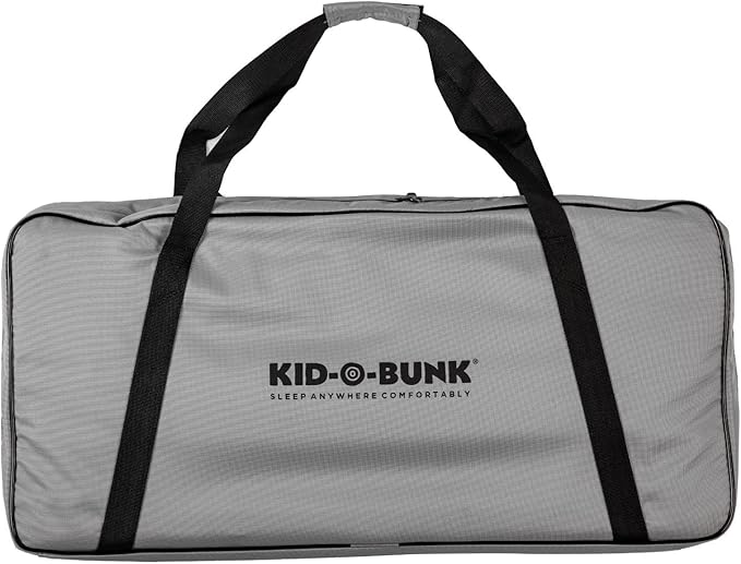 Disc-O-Bed Youth Single Camping Cot Kid-O-Bed Portable Sleeping Cot for Kids with Included Carry Bag Indoor and Outdoor Use Tan