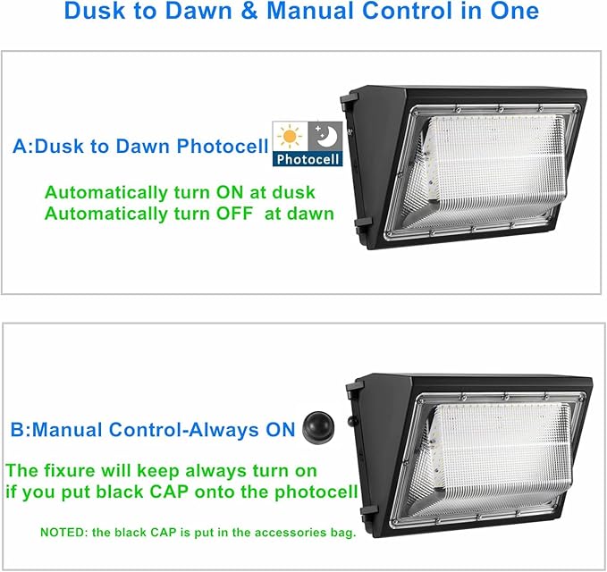 2PACK Dusk to Dawn 180W LED Wall Pack Light Fixture 25200LM 1500W HPS/HID Equivalent100-277V 5000K Daylight Commerical/Industrial Outdoor Security Lighting Parking LotEntrance Warehouse