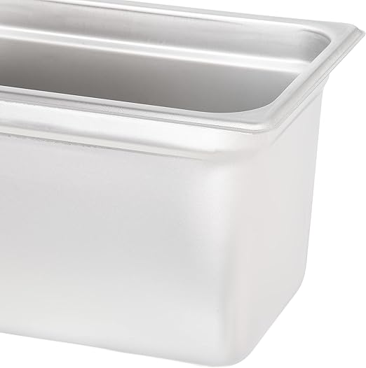 Carlisle FoodService Products Durapan Stainless Steel Pan 1/4 Size Hotel Pan for Catering Buffets Restaurants Stainless Steel 6 Inches Deep Silver (Pack of 6)
