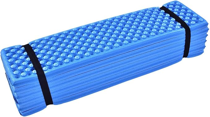 Restokki Foldable Sleeping pad Outdoor Foam Sleeping pad Camping Folding Beach Tent Sleeping Pad Waterproof Camping Mattress Sleeping pad Sleeping mat (Blue)