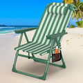 Suteck Backpack Beach Chair for Adults - 6-Position Folding Reclining Chair with Cooler Bag &amp Cup Holder Lightweight Portable Beach Chair for Camping Outdoor Sand Travel Use