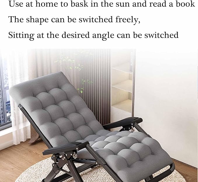 Portable Fold Out Chair Bed with Thickened Pearl Cotton Comfortable Outdoor Chairs for Camping Office Rest and Courtyard