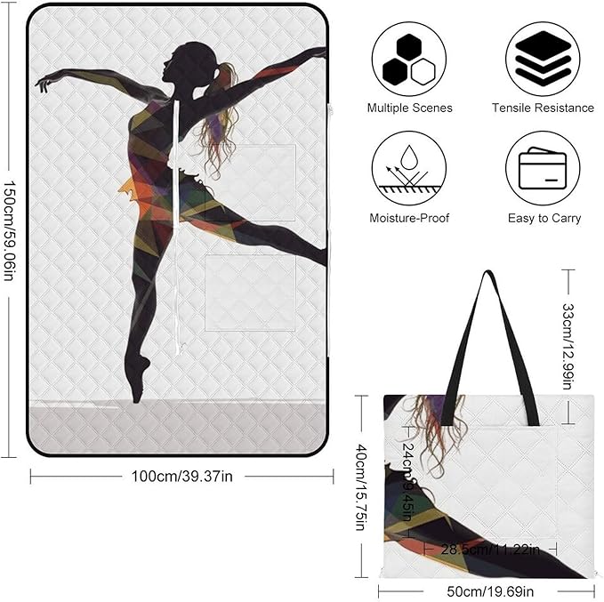 Zipper A Dancer Style Picnic Mat Suitable for Travel Camping Park Or Home Use