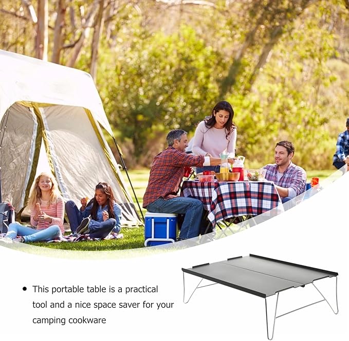 Aluminum Alloy Small Camping Table Portable Foldable Picnic Food Table
