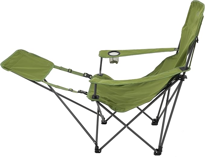 ALPS Mountaineering Escape Lounge Camping Chairs for Adults with Footrest and Adjustable Armrests Sturdy Steel Frame Compact Foldable Design and Carry Bag