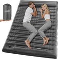 Elegear CumbreX™ Double Sleeping Pad for Camping 4.7 Ultra-Thick Inflatable Camping Sleeping Pad 2 Person with Built-in Foot Pump Portable Camping Sleeping Mat for Backpacking Hiking TentGray Full