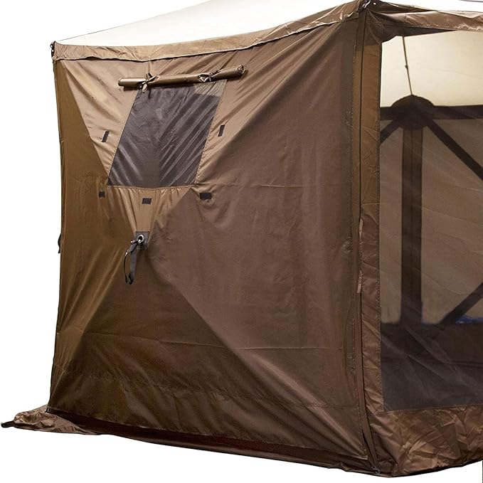 Clam Quick-Set Wind &amp Sun Panels – 2-Pack Brown Accessory for Screen Shelter – Outdoor Sidewalls for Shade &amp Privacy – Durable Poly-Oxford with Carry Bag – Tent Not Included
