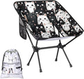 Honeybaby Folding Camping Chair Fancy Cat Pattern Camping Chairs Lightweight Portable Chair Outdoor Foldable Chairs for Camping Travel Picnic Beach Hiking