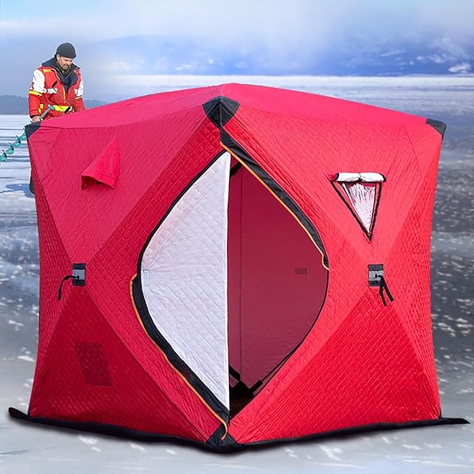 Ice Fishing ShelterIce Fishing TentCold and Warm ProtectionExtra Large SpaceEasy to Open Quicklyfor Night Fishing