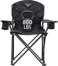 SUNNYFEEL XXL Oversized Camping Chair Heavy Duty 800 LBS for Big Tall People Padded Portable Folding Quad Lawn Chairs with Armrest Cup Holder &amp Pocket for Outdoor/Travel/Picnic/Camp/Sports