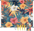 Waterproof Sandproof Beach Blanket 59''×68'' Palm Coconut Flower Polyester Outdoor Picnic Blanket with 4 Stakes &amp Storage Bag for BeachCampingVacation Yellow