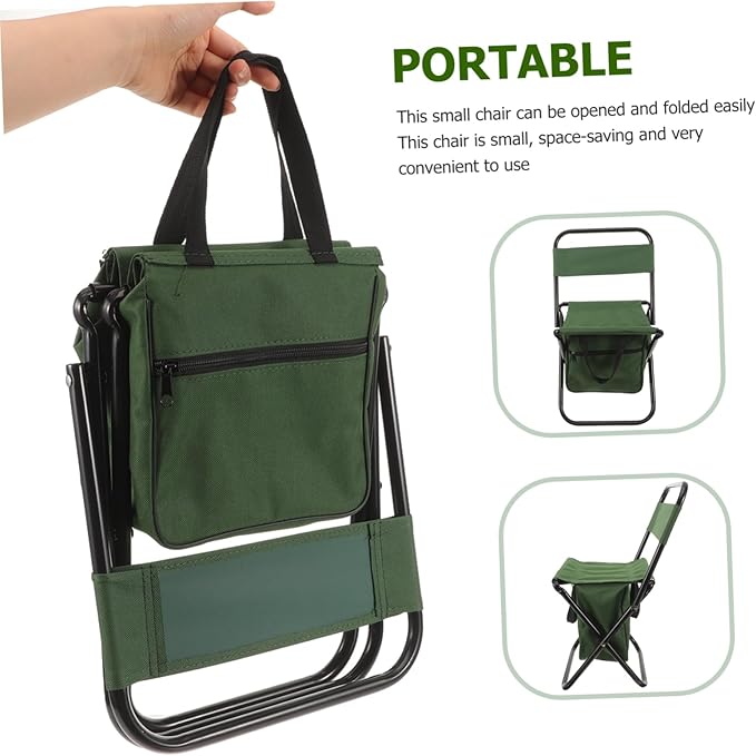 TOYANDONA Comfortable Multi-use Folding Chair Storage Bag Portable Outdoor Stool for Fishing Camping and Beach Activities Compact and Space-Saving Design