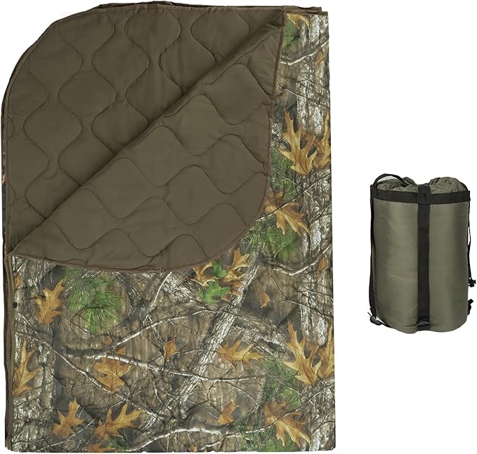 LOOGU Camo Blanket Waterproof Insulation Poncho Liner for Outdoor Camping Hiking Hunting Survival Backpacking Picnicking