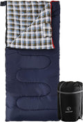 REDCAMP Cotton Flannel Sleeping Bag for Camping Backpacking Adults Cold Weather Envelope Sleeping Bags with 2/3/4/6lbs Filling