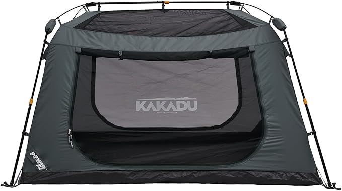 Kakadu Fast Frame Tent 3P 3 Person Camping Tent 1-Minute Setup Fast Frame Twin Hub Design w/Pre-Attached Poles Stargazing-Ready Weatherproof w/Awning Poles and Carry Bag