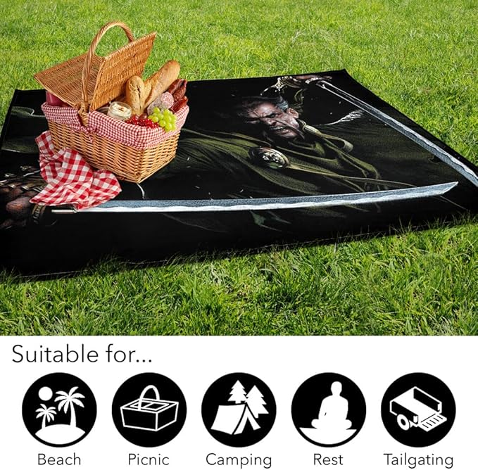 LOGOVISION Batman Ra's Al Ghul Outdoor Blanket for Picnic Beach Camping Park Tailgate 50x60