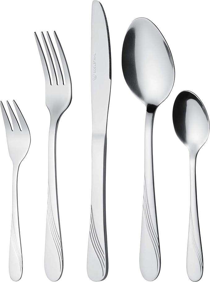 GRÄWE cutlery set for 6 persons made of stainless steel table cutlery set nickel free stainless hand polished dishwasher safe - Stralsund Series