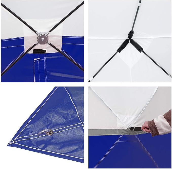 Goutime Professional Work TentInstant Pop-Up Canopy Tent 2x2m Heavy-Duty Portable Shelter for Construction Site Outdoor Workshop Warehouse &amp CampingBlue