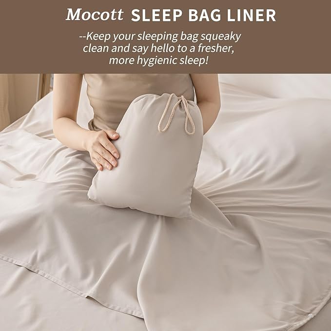 Sleeping Bag Liner Ultralight Sleep Sack Travel Sheets for Adults Liners Lightweight Double Camping Inner Hostel Fresh Back Hiking Bed