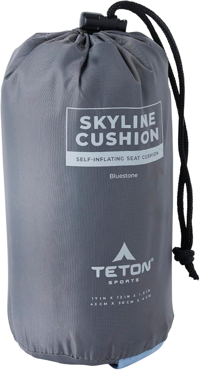 Teton Camping Seat Cushion Stadium Seat Office Chair Car Pad Inflatable Bluestone