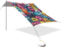 Beach Tent Sun Shelter Cartoon Monster Funny Lightweight &amp Easy Setup Beach Shade Canopy for Camping Fishing