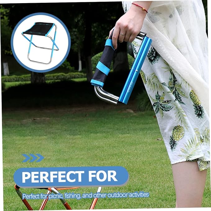Compact Folding Stool Versatile Mini Camping Chair for Fishing Beach Outdoor Use Lightweight Space-Saving Design Easy to Carry and up