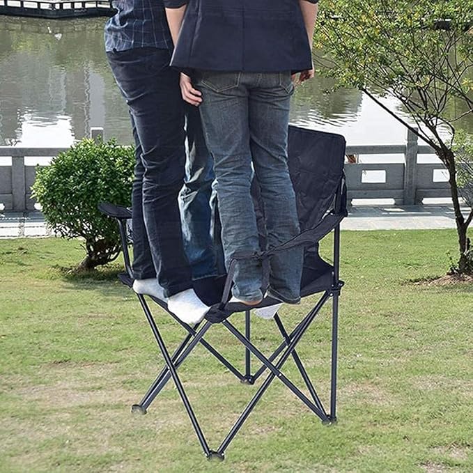 Outdoor Camping Chair Ultra-Light Folding Chair with Armrests &amp Storage Bag Portable Beach Chair 120kg Capacity