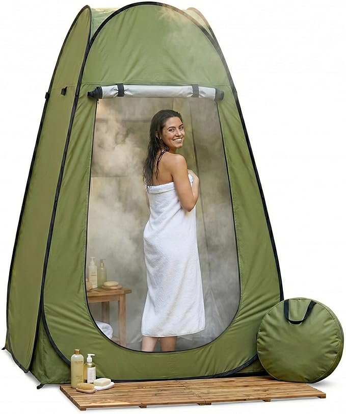 Camping Waterproof Tent - Portable Outdoor Tent for Single or Double use Lightweight Polyester Shelter for Hiking Picnic Beach Trekking Travel &amp Family Camping - Easy Setup