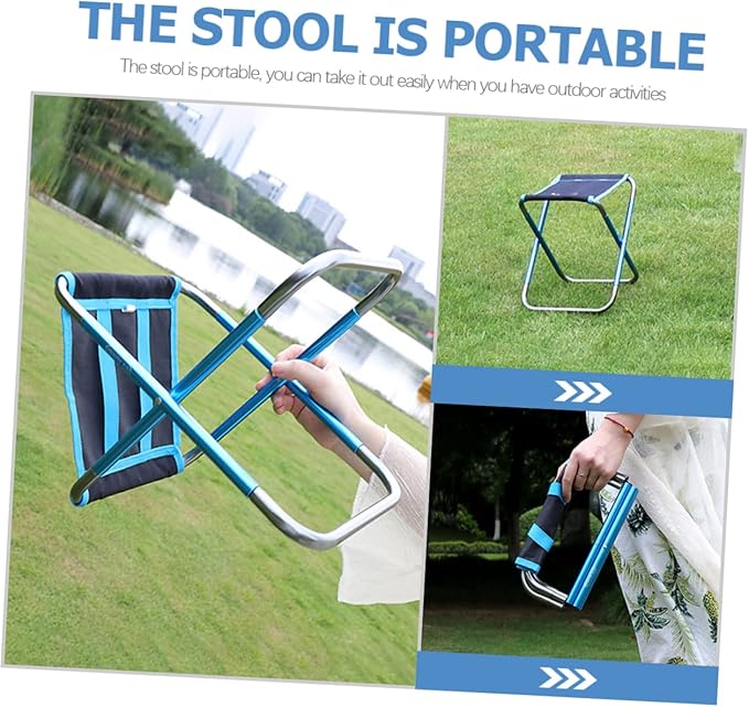 Compact Folding Stool Versatile Mini Camping Chair for Fishing Beach Outdoor Use Lightweight Space-Saving Design Easy to Carry and up