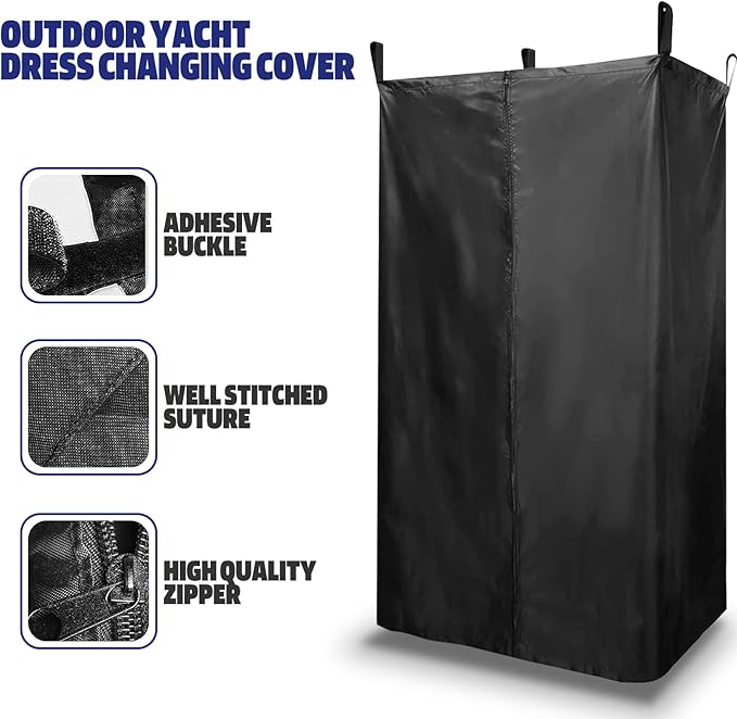 Privacy Tent for Boat Portable Changing Room Polyester Tent with Zipper Suitable for Pontoon Boat Mall Studio Dressing Room 27 W x 30 D x 72 H