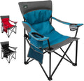Northroad Foldable Camping Chair Heavy-Duty Outdoor Folding Chair Support Up to 300lbs for Hiking Picnics Patio Beach Fishing (Blue)