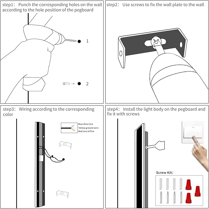 23.6inch Modern Outdoor Wall Light 3000K Warm White Linear Outside Wall Sconce Waterproof IP65 Acrylic Panel Black LED Long Wall Lights for Garage Garden Exterior Wall Mount Lights