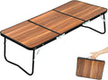 Folding Camping Table 3 Fold Portable Picnic Table with Aluminum Legs Lightweight Foldable Beach Table with Handle Outdoor Table for Camping BBQ Cooking Travel Patio Garden