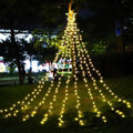 Christmas Decorations Outdoor 11.5 ft 317 LED Star Christmas Tree Lights 8 Memory Lighting Modes&ampTimer Star Light for Yard Wedding Party Decorations（Warm