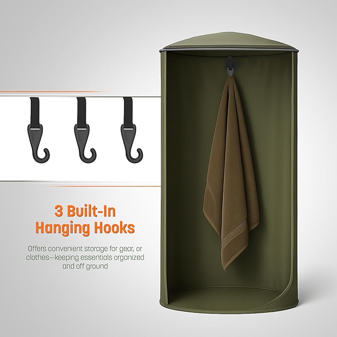 Portable Changing Room Tent - Instant Pop Up Privacy Pod with Suction Cup for SUV Liftgate for Camping Shower Beach and Toilet Stall (Carrying Bag Included) Green