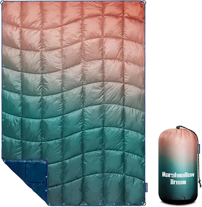 Camping Blanket Puffy Blanket Lightweight Windproof Water Resistant for OutdoorsHiking BackpackingBeachCarPicnicStadium