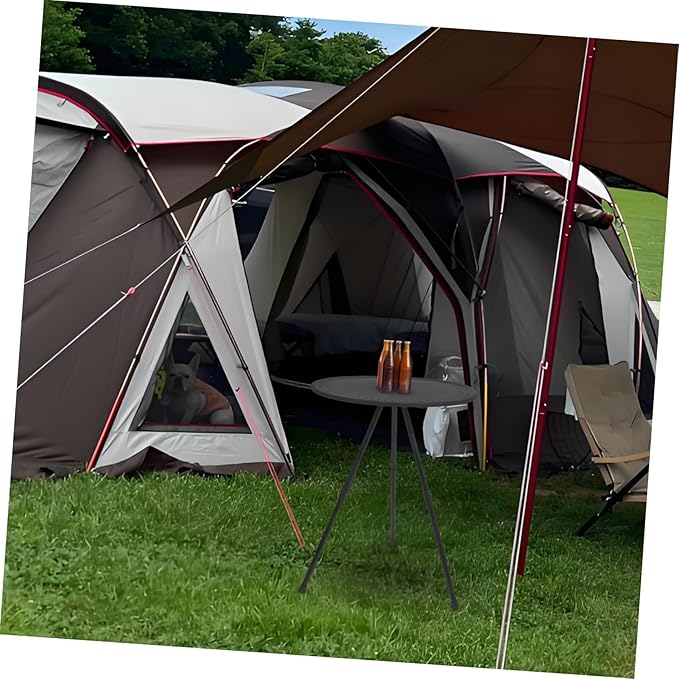 Portable Round Folding Table Lightweight Camping and Picnic Table for Outdoor Use Height Compact Design for Bbqs and Festivals