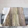 50X40 Weathered Wooden Boards with Rustic Patina Lightweight Flannel Blanket - Soft and Breathable Polyester Suitable for Travel Camping and Home Decoration