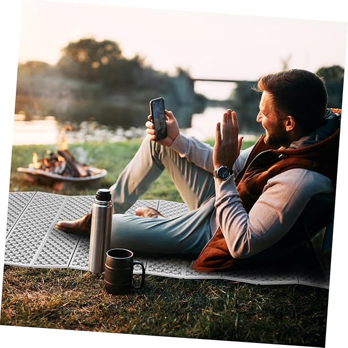 Folding Camping Mat Egg Crate Sleeping Pad Waterproof Foam 186x60cm Portable Insulated Thermal Pad for Outdoor Backpacking and Camping