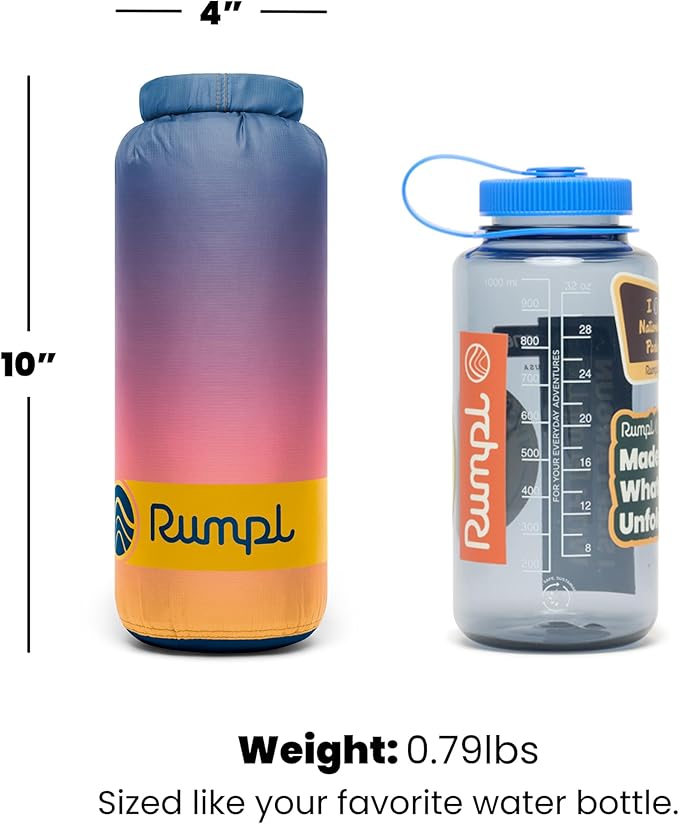 Rumpl Travel Puffy Blanket Ultra-Packable Travel-Size Warmth and Comfort Horizon Fade