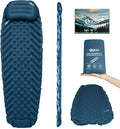 Ultralight Backpacking Sleeping Pad for Camping with Inflatable Neck Camping Pillow Lightweight Inflatable Sleeping Pad for Adults Portable for Hiking Car Travel - Durable &amp Comfortable