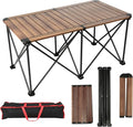 Whitsunday Outdoor Table 42.1 * 22.4inch Heavy-Duty Portable Camping Folding Dinner Table for Outdoor Picnic BBQ Cooking - Dark Walnut