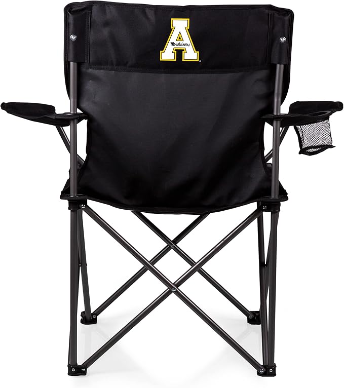 Picnic TIME NCAA PTZ Camp Chair Picnic Chair Beach Chair with Carrying Bag (Black)